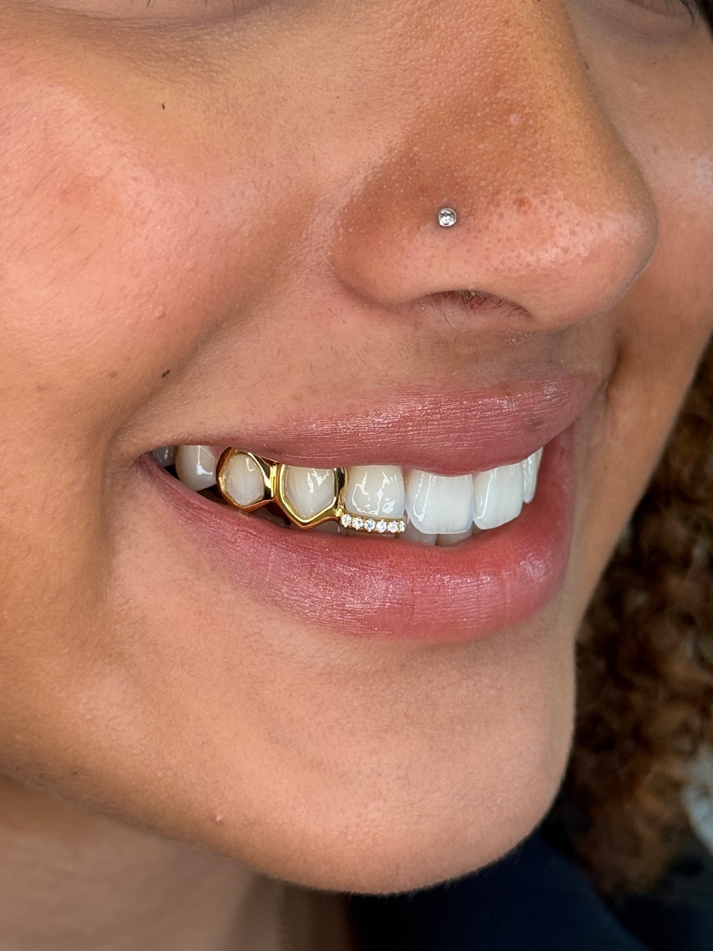 Double Windows with diamond inlay | Window Grillz