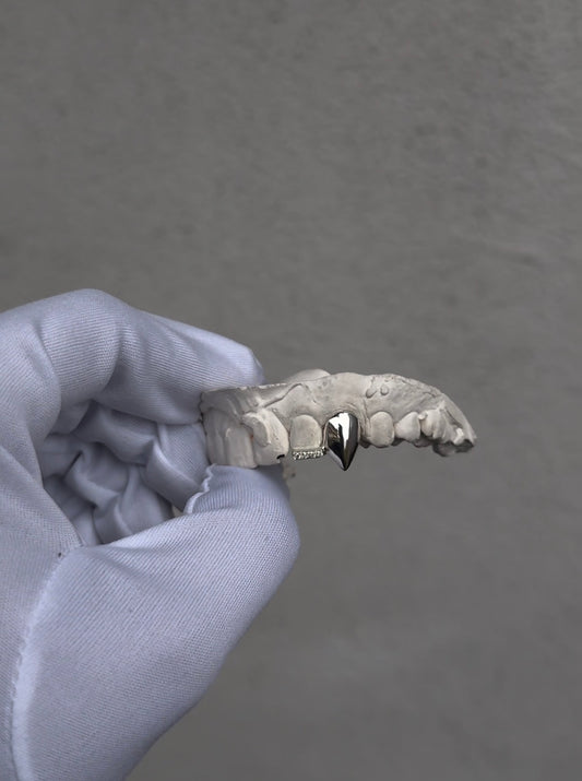 Vampire Cap with Diamond Inlay, Silver, Gold