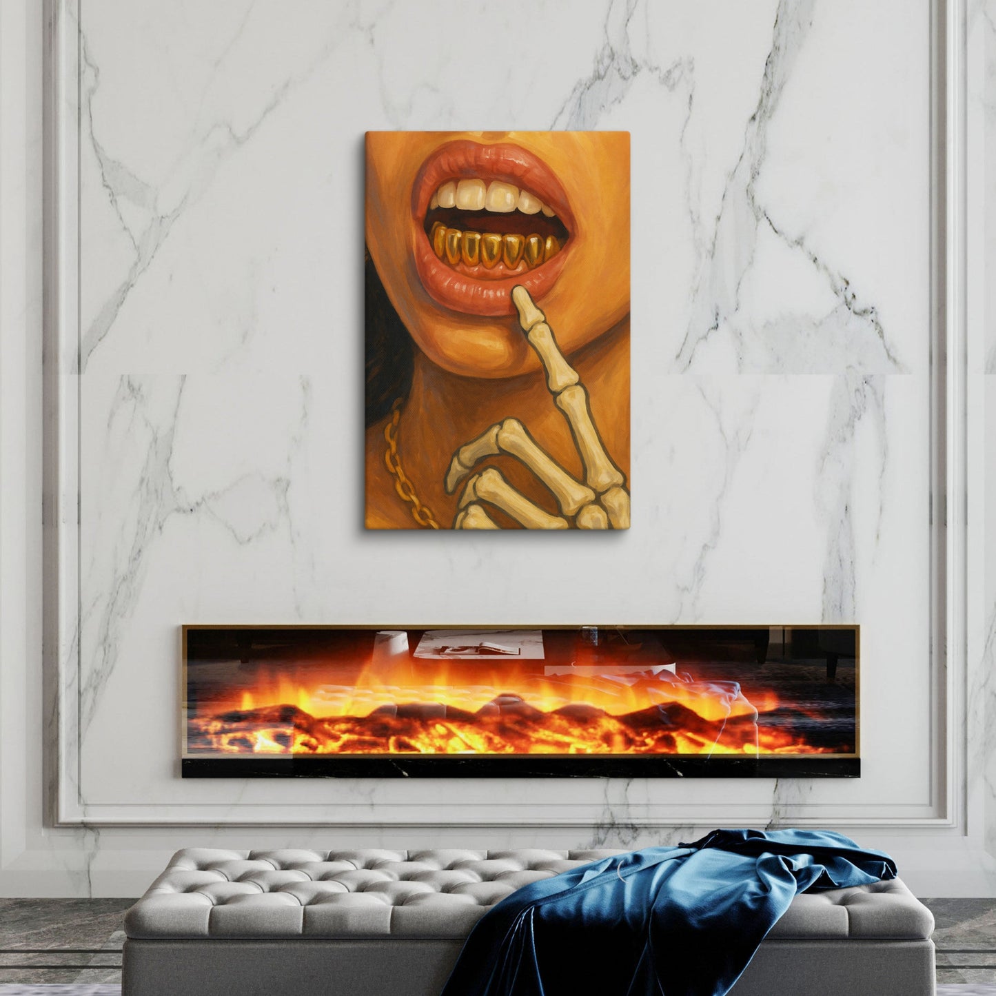 Golden Bite | Canvas | Grillz Artwork