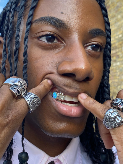 Opal + Star Cap | Opal + Star Grillz. Silver, Gold