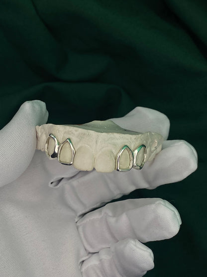 4 Window Caps | 4 Window Grillz, Silver, Gold