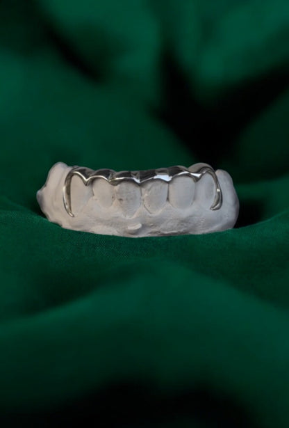 Custom Bottom 6 Set Grillz | Silver & Gold Grillz