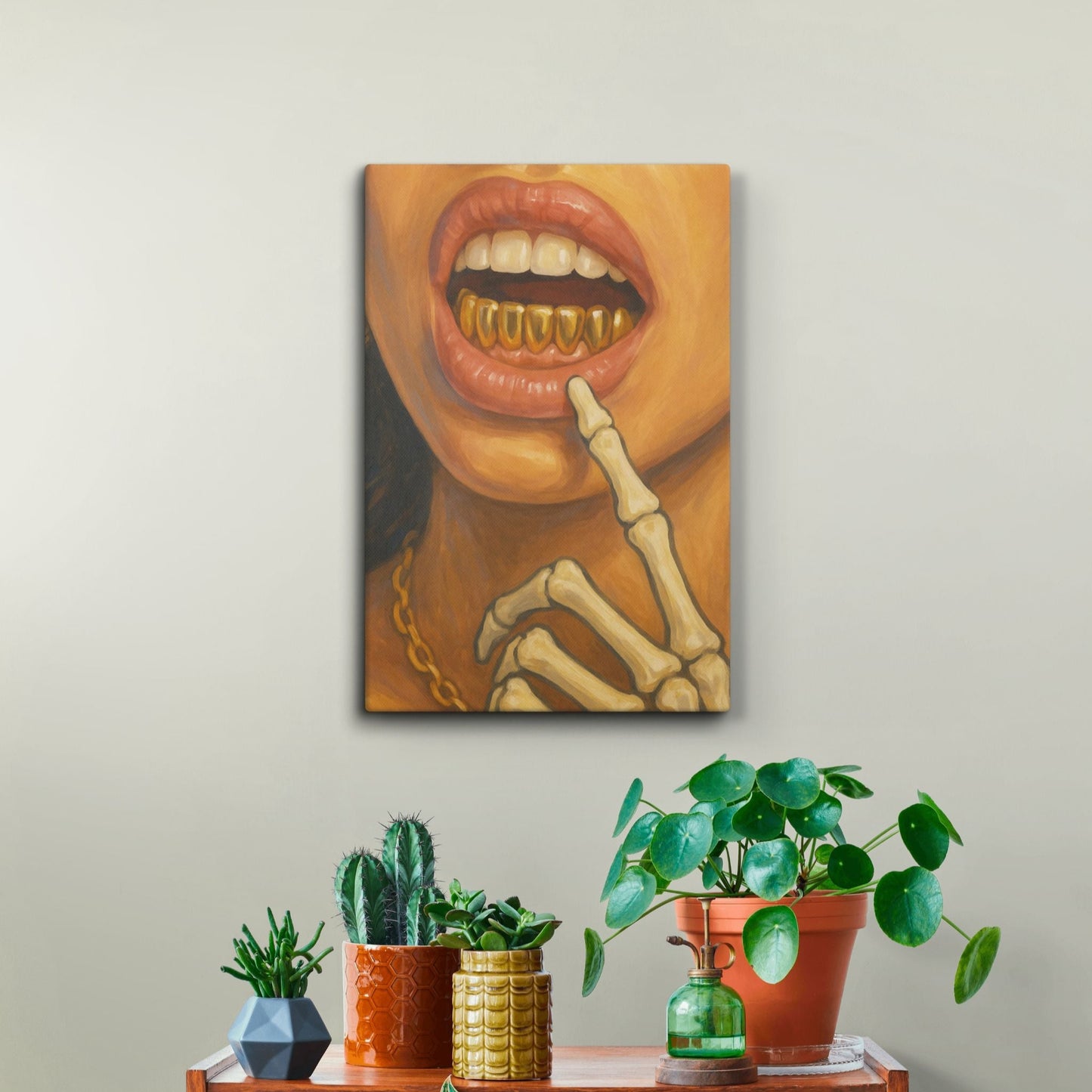 Golden Bite | Canvas | Grillz Artwork