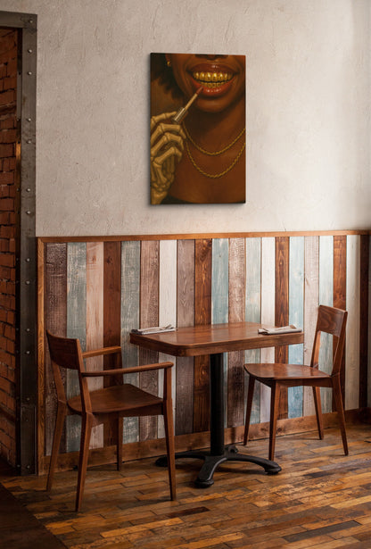 Golden Grin | Canvas | Grillz Artwork