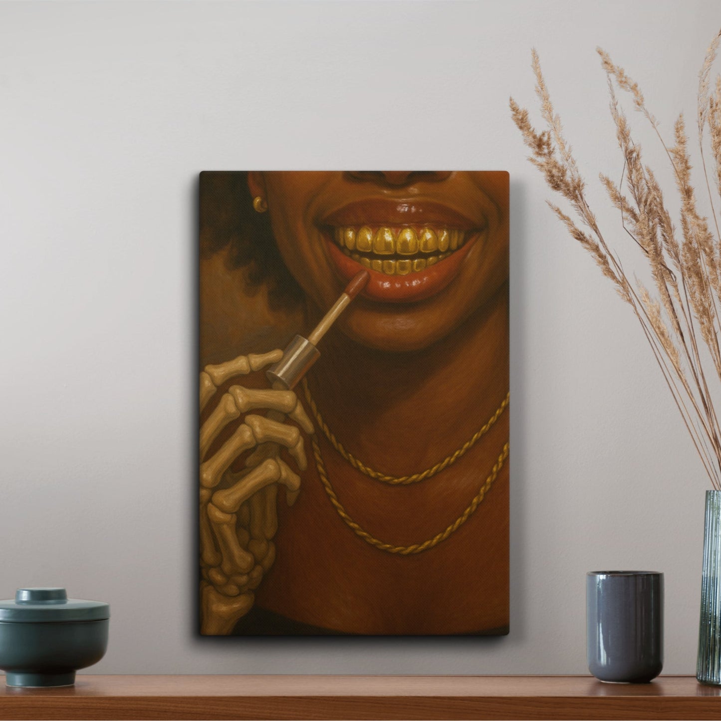 Golden Grin | Canvas | Grillz Artwork